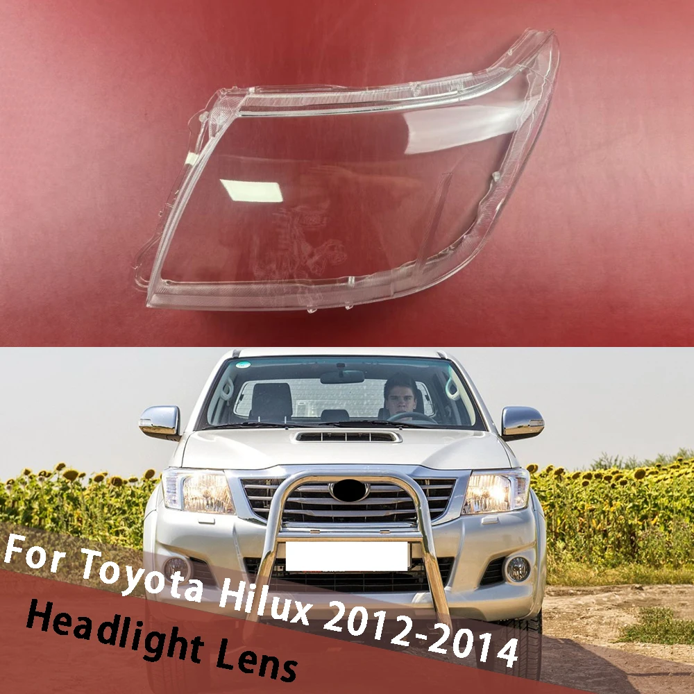 

For Toyota Hilux 2012 2013 2014 Headlight Cover Headlamp Shell Lens Lampshade Transparent Shade Mask Plexiglass Housing Lamp