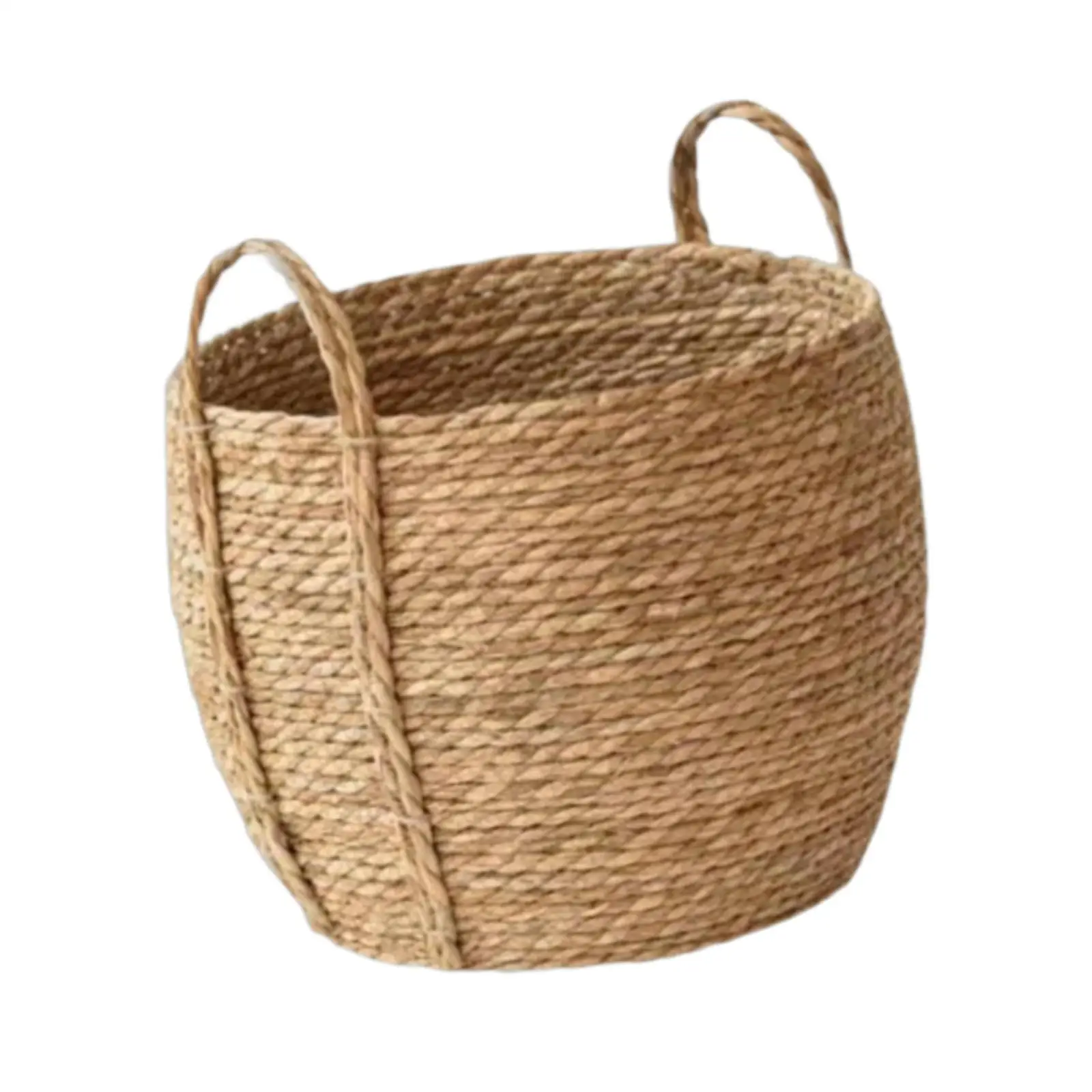 Woven Planter Basket Plant Container Easy to Carry Breathable Plant Basket Flower Pot for Lawn Living Room Picnic Balcony