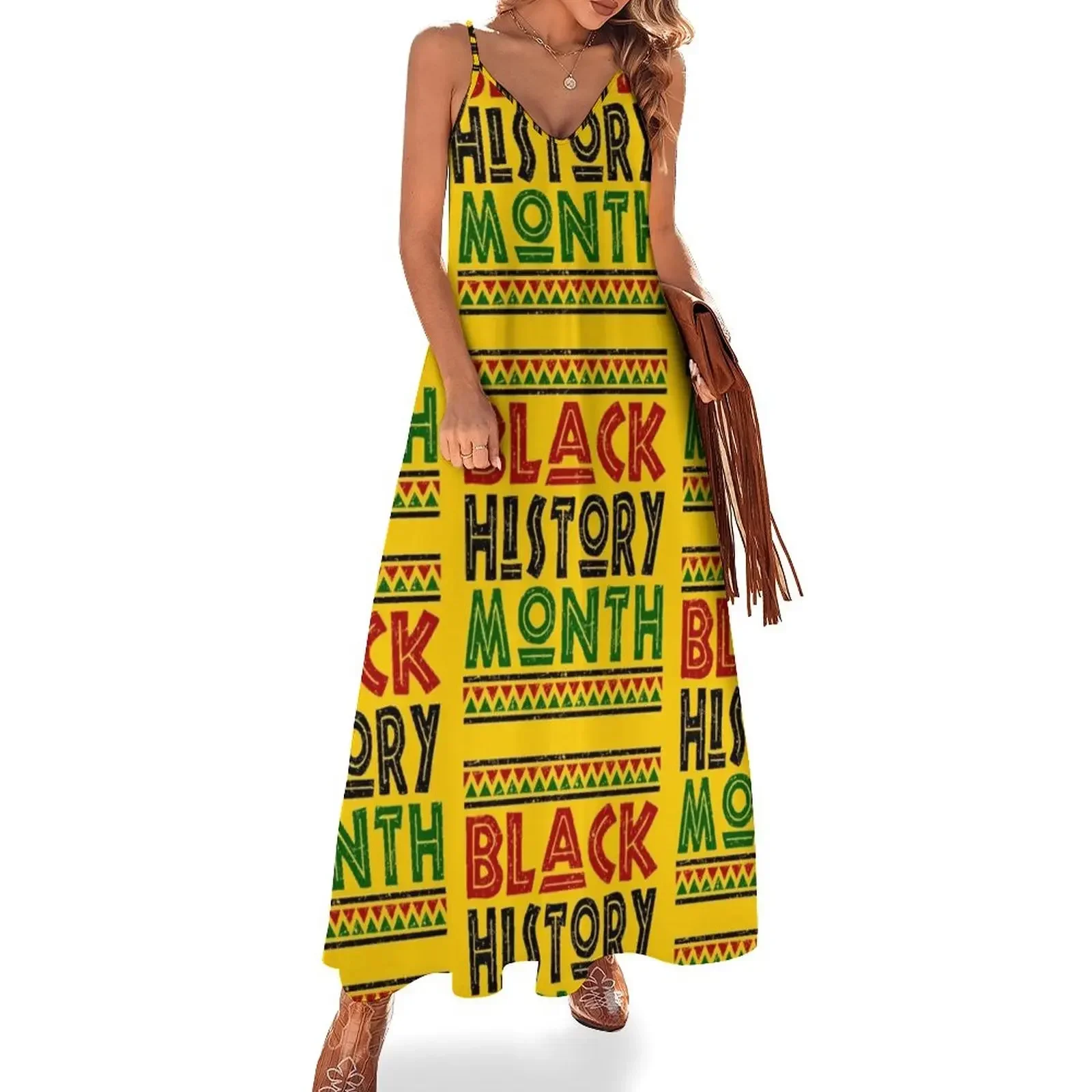 

Black History Month Sleeveless Dress party dresses women women's elegant loose dresses Evening dresses Dress