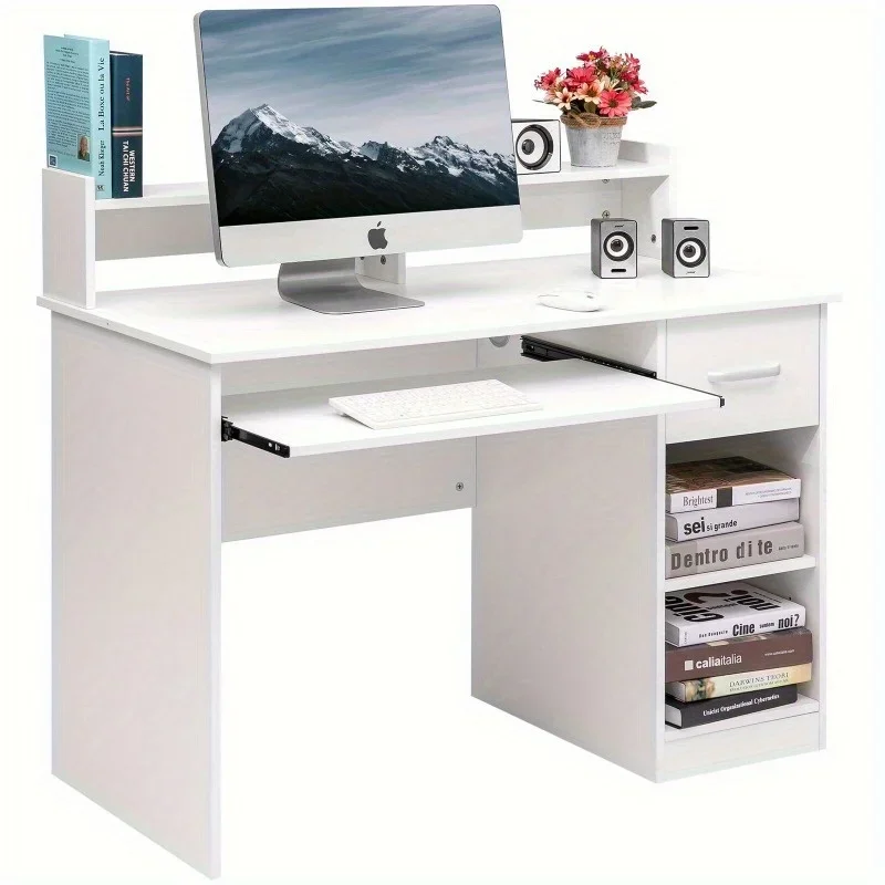 

Computer Desk For Office Laptop PC Work Table With Home Drawer & Keyboard