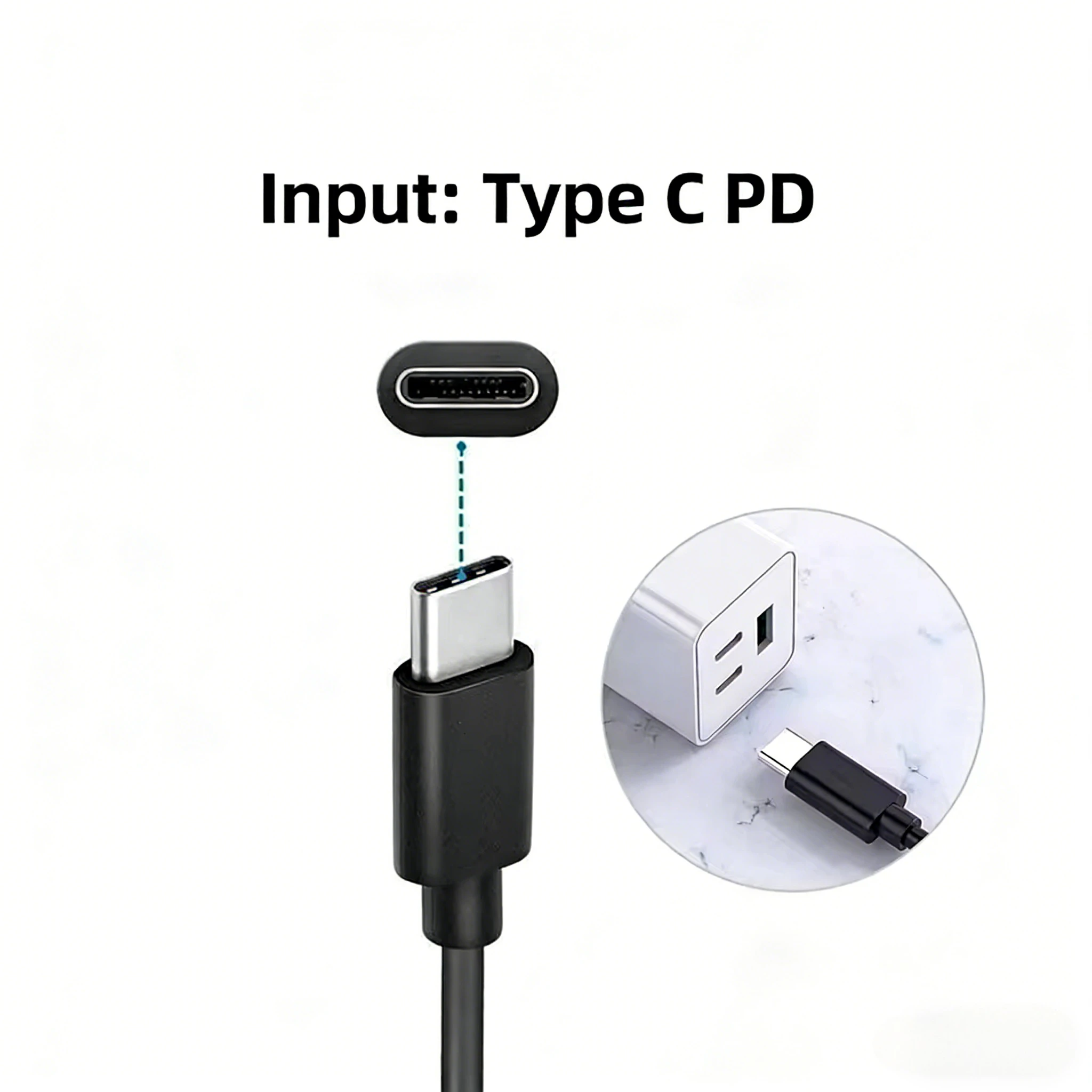 USB C PD Charging Cable Cord Type C to DC Universal Power Adapter Converter for Lenovo Asus Dell Hp Acer Samsung LG Laptops