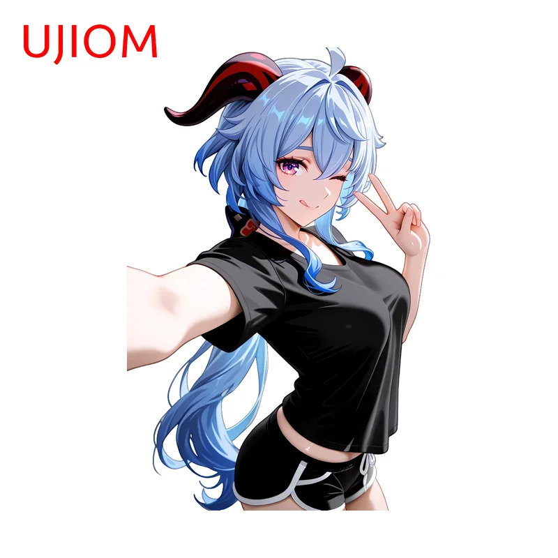 UJIOM Seductive Genshin Impact Ganyu Wall Sticker Fashion Eye Catching Unique Waterproof Decal Creative Personality Wallpapers