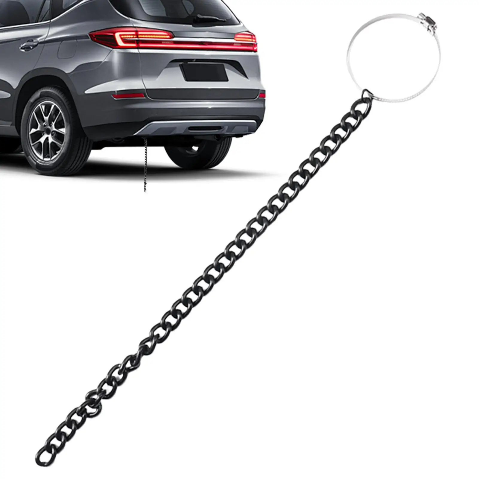 Car Anti Static Strap Wear-Resistant Adjustable Safety Chain Vehicle Electrostatic Earth Belt Metal Chain For Automotive Truck