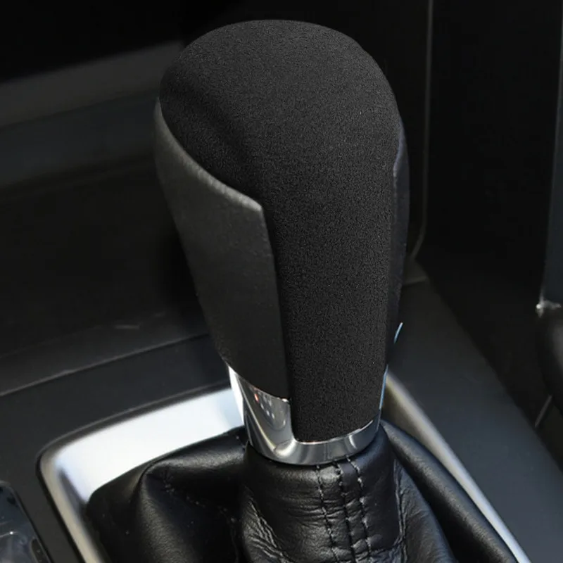 جلد الغزال مقبض ناقل حركة السيارة الغطاء الواقي رافعة تروس السيارة مقبض رئيس لمازدا ATENZA CX-3 CX-4 CX5 CX8 اكسسوارات السيارات #6