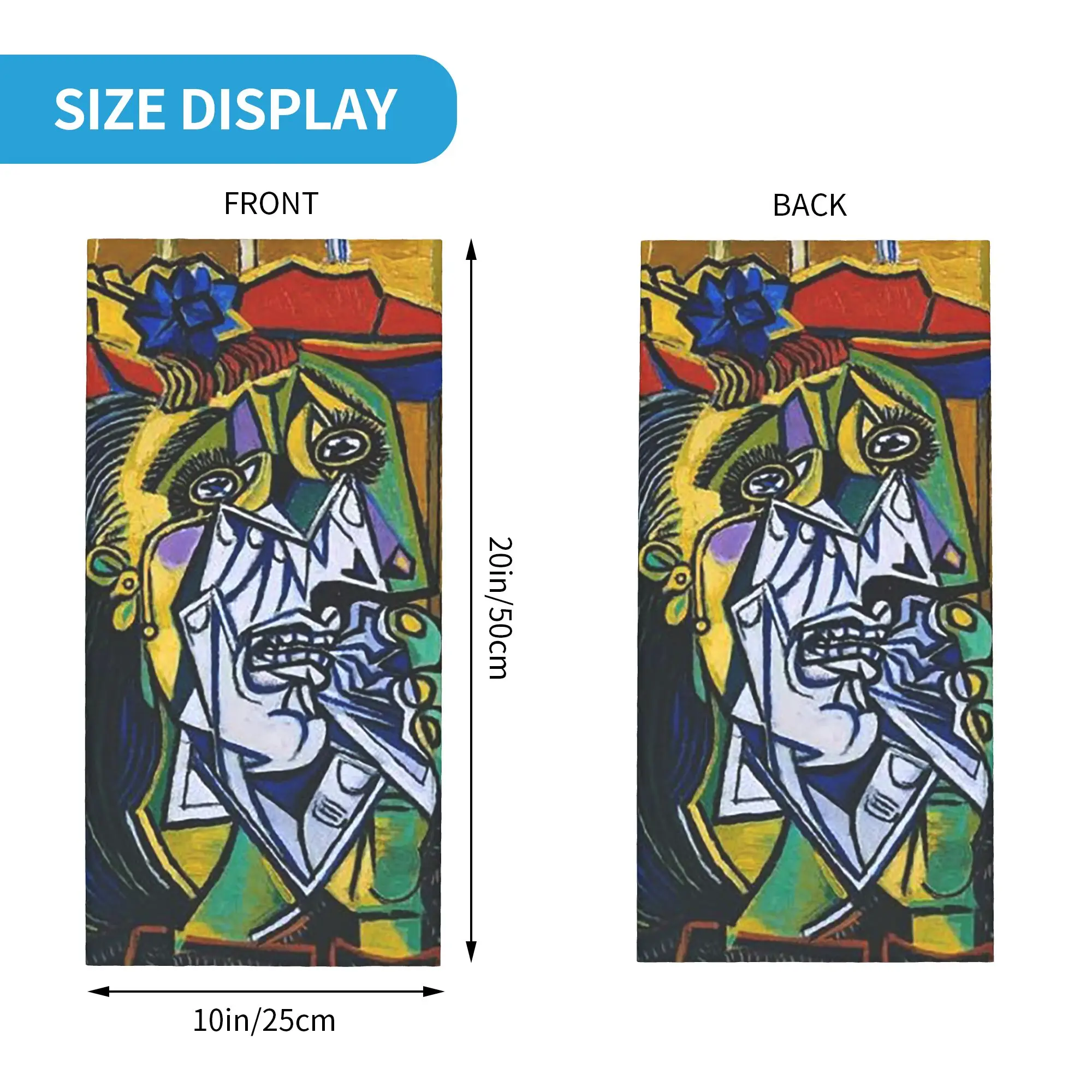 Pablo Picasso Bandana Neck Cover Printed Wrap Scarf Headband Hiking Fishing Unisex Adult Windproof