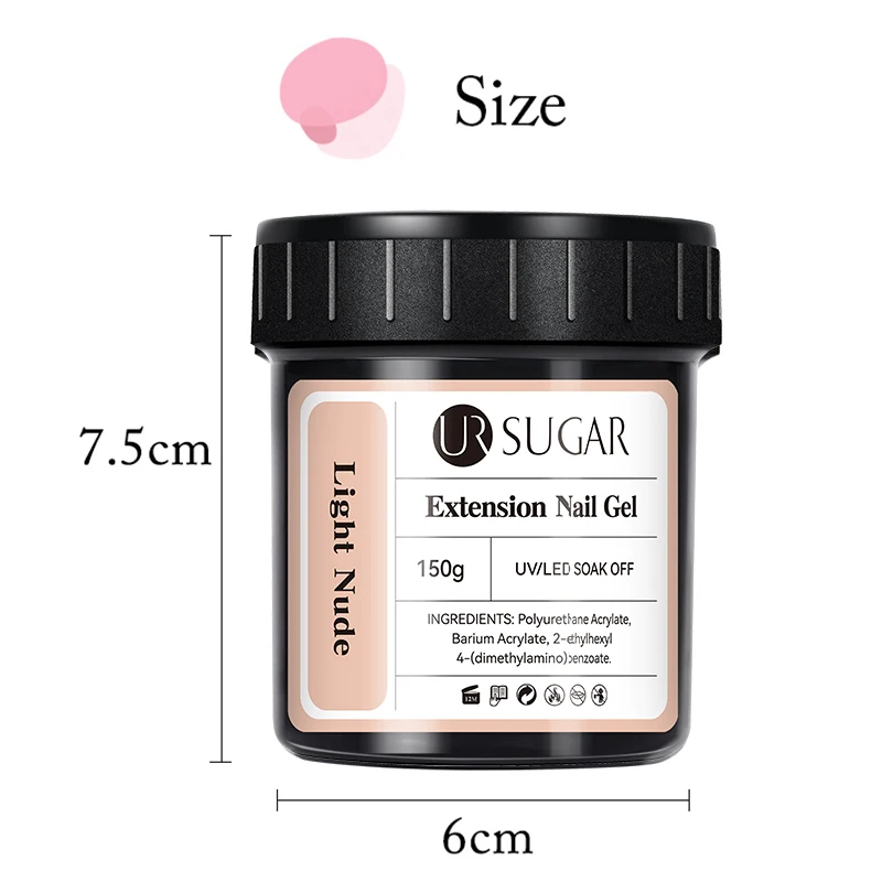 Ur Suiker 150G Grote Volumebouwer Nagelverlengingsgel Zelfnivellerende Harde Gel Bijvulpakket Nail Art Weken Van Uv Led Manicure