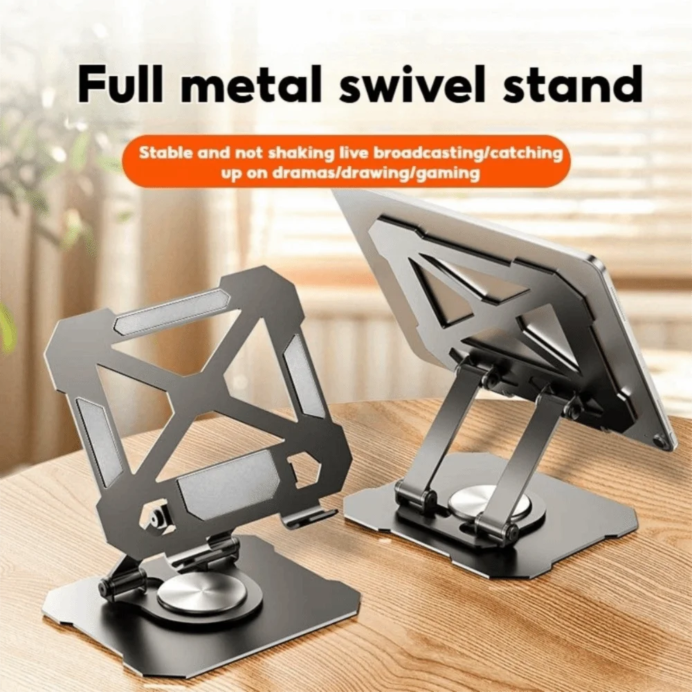 

Adjustable Tablet Stand 360 Degree Rotation Hollow Desktop Stand Holder Multi Angle Foldable Cell Phone Stand Desk Holder