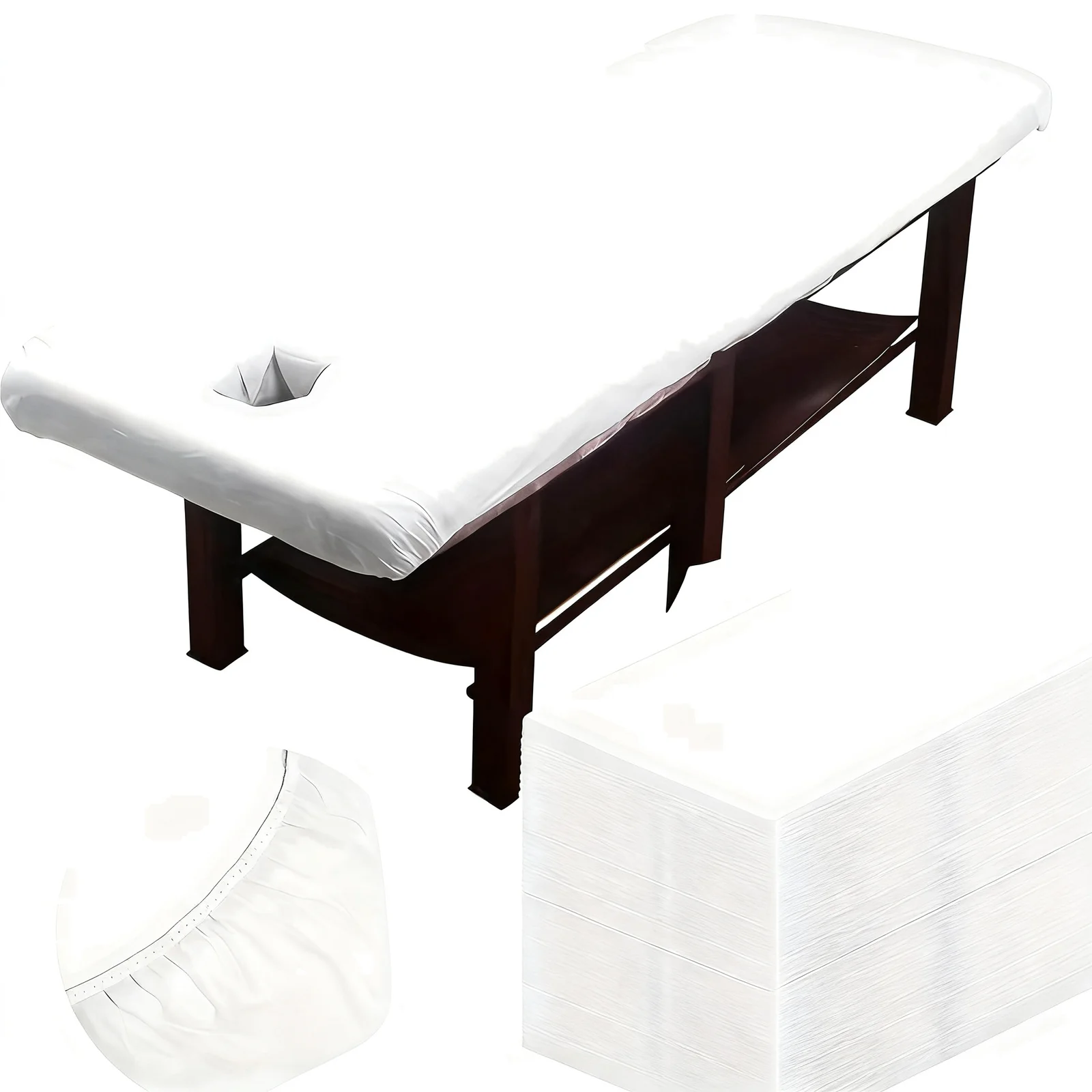 Fitted Bed Cover Disposable Bed Cover Nonwoven Sheet Massage Table Spa Liner Beauty