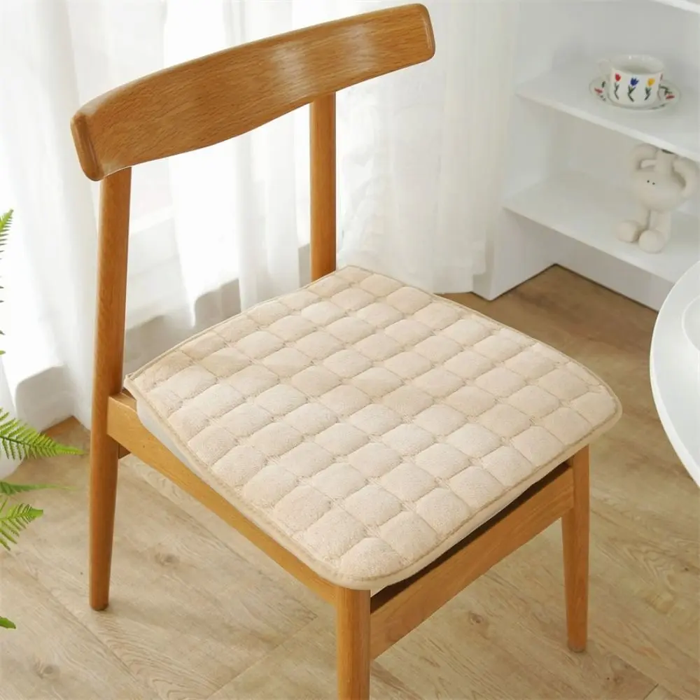 45x45cm Chair Seat Cushion Quilted Surface Tie Straps Tie On Cushion Square Shape Soft Padding Square Seat Pad Kitchen Chairs
