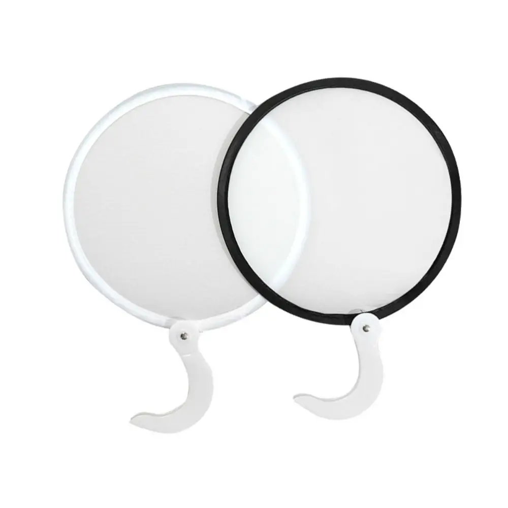 Performance Fan Portable Foldable Round Fans Mini Plastic Blank Fan Simple Decorative Fan Home