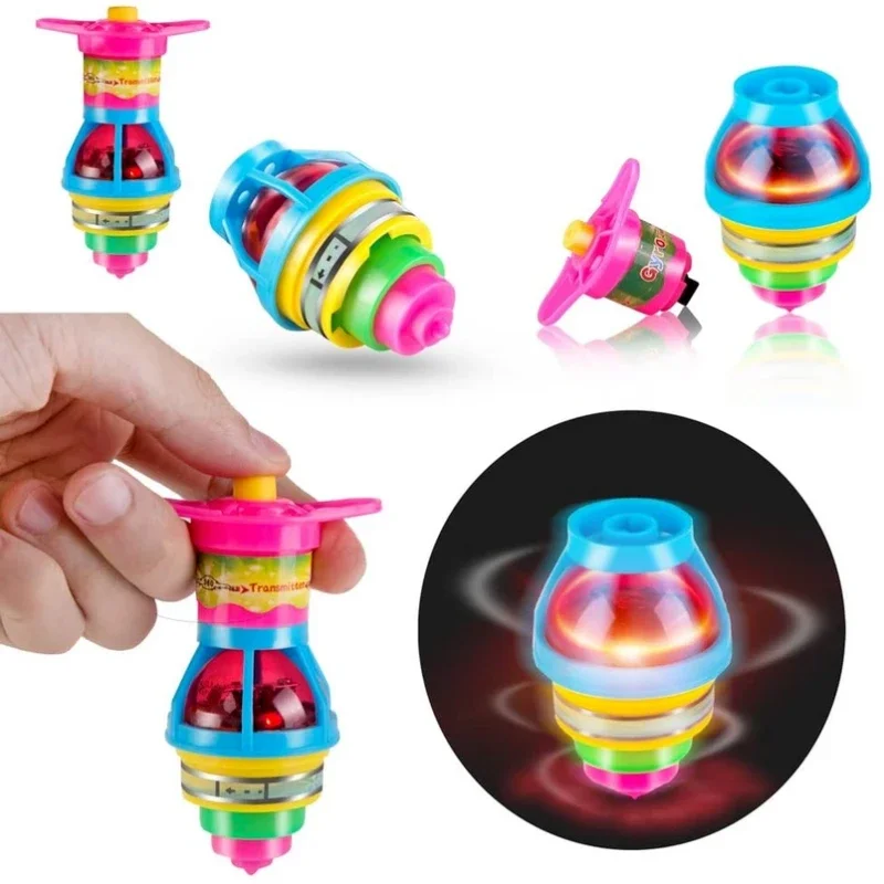 

HOT SALE Spinning Top Flash Luminous Spinning Tops Toy Colorful Top Ejection Toy Flashing Led Gyroscope Children Classic Toys