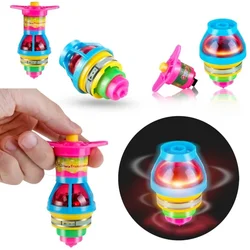 HOT SALE Spinning Top Flash Luminous Spinning Tops Toy Colorful Top Ejection Toy Flashing Led Gyroscope Children Classic Toys