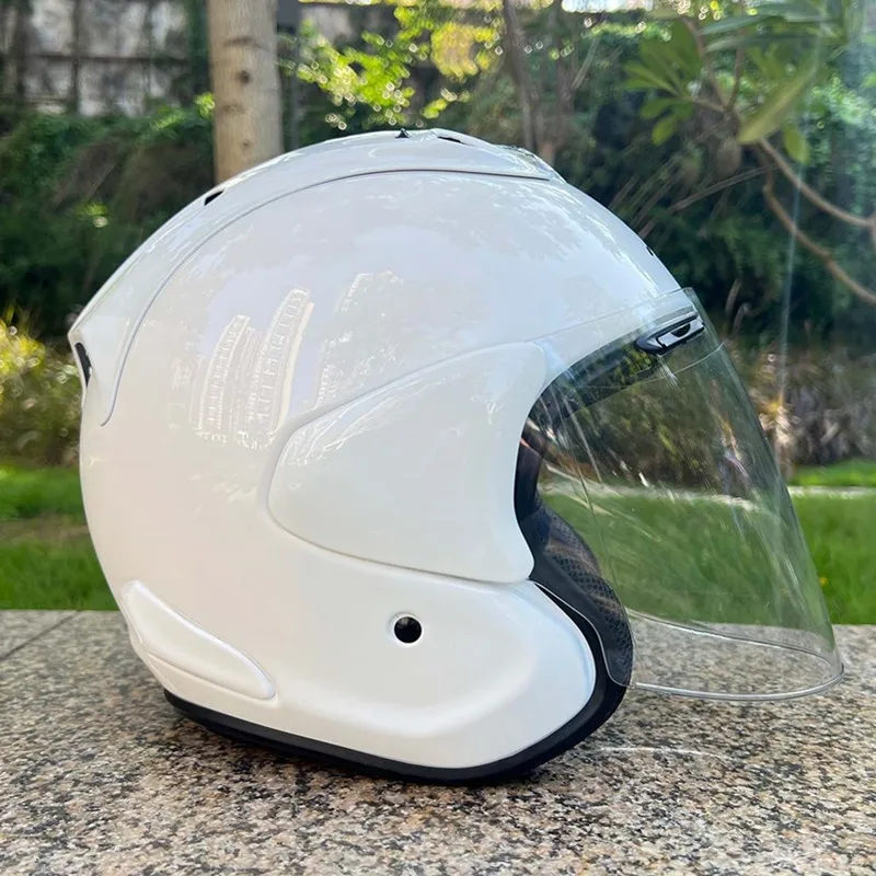 VZ-RAM-ABS Classic 3/4 capacete aberto, motocicleta vintage e cruzeiro, capacetes de proteção, branco, alta qualidade