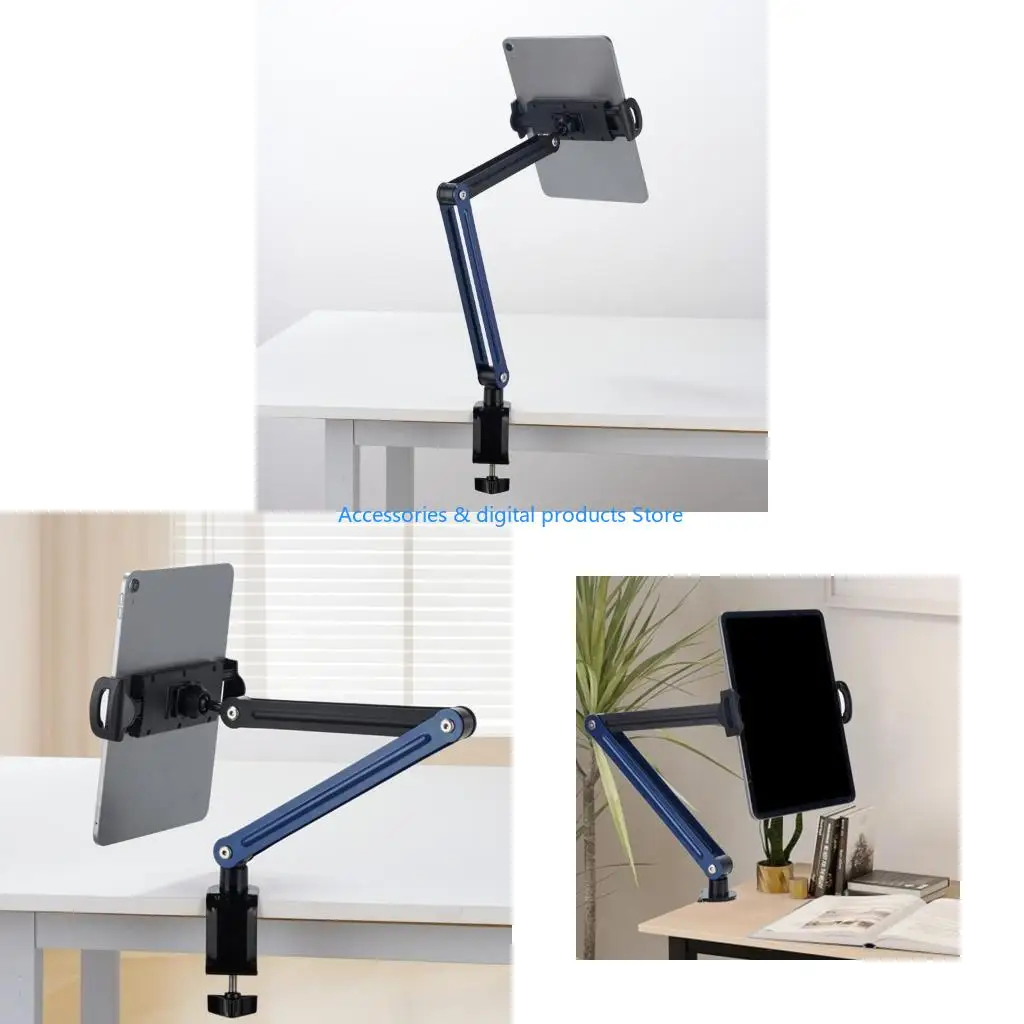 77JD Tablets Stand for Bed and Table with 360 Degree Rotating Arm for Easy Viewing