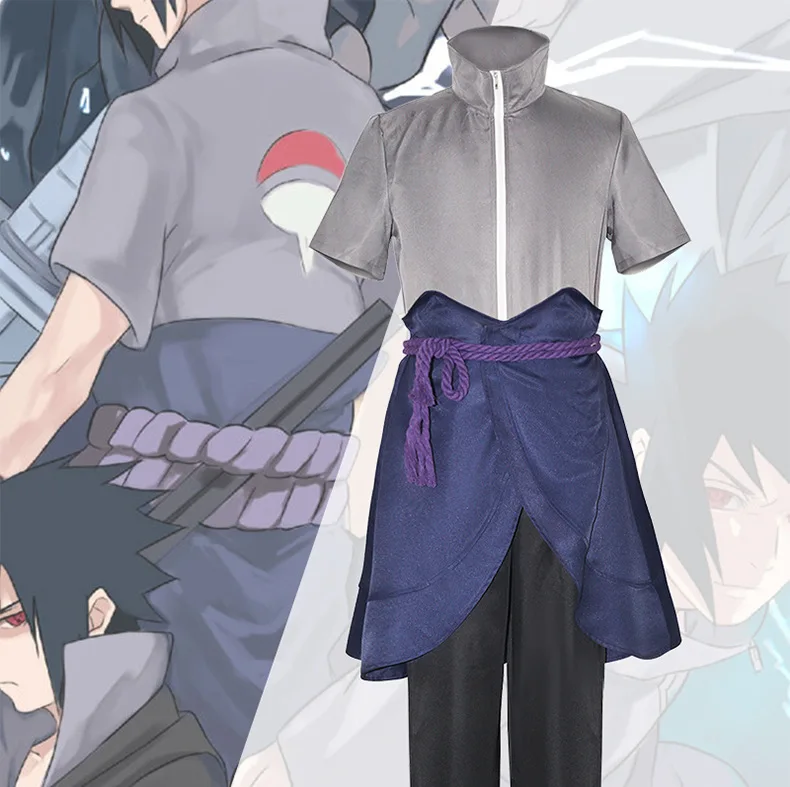 

Adult Cosplay Costume: Full Set Of Uchiha Sasuke From Comic Con Role Play