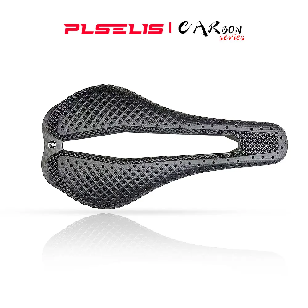 

PLSELIS popular road mountain bike carbon fiber 3D printing hollow breathable high-strength short nose comfortable saddle