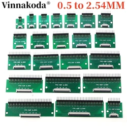 1pcs FPC/FFC Adapter Board 0.5mm To 2.54mm Connector Double Row Straight Needle 4/6/8/10/12/14/15/16/18/20/22/24/26/30/34/36 Pin