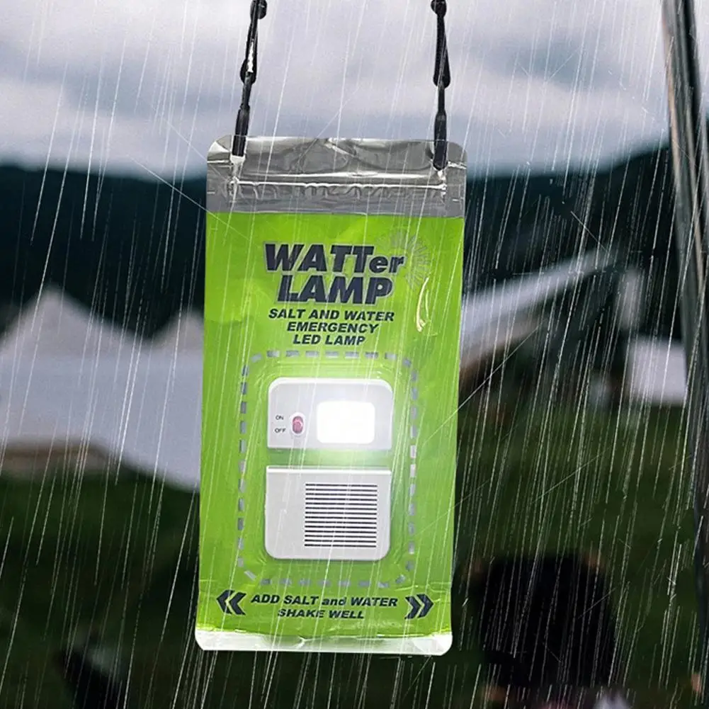 

LED Salt Water Emergency Lamp Camping Energy Saving Lamp Waterproof Portable Night Fishing Lamp Travel Supplies for Car Outdoor