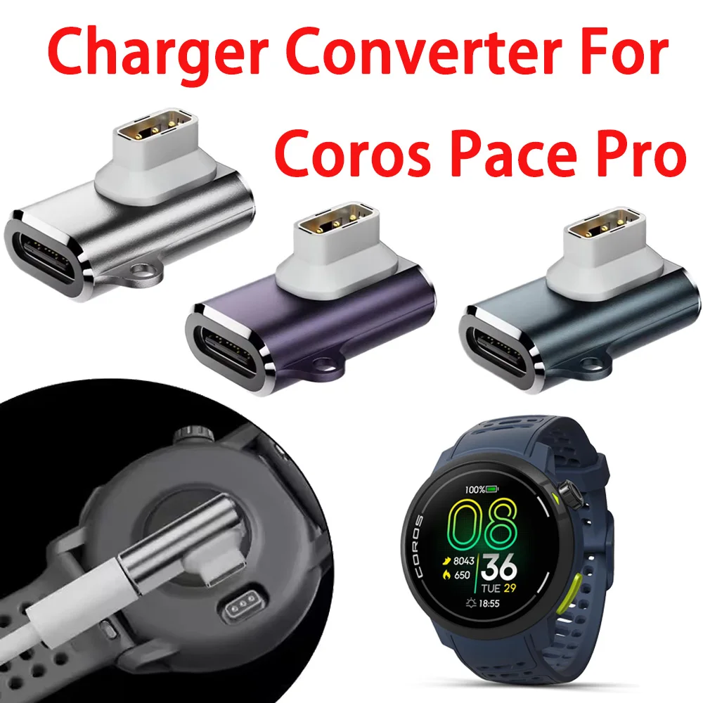 For Coros Pace Pro Watch Smartwatch Charger Converter Charging Adapter Mini Watch Charge Connector For Coros Pace Pro With Light