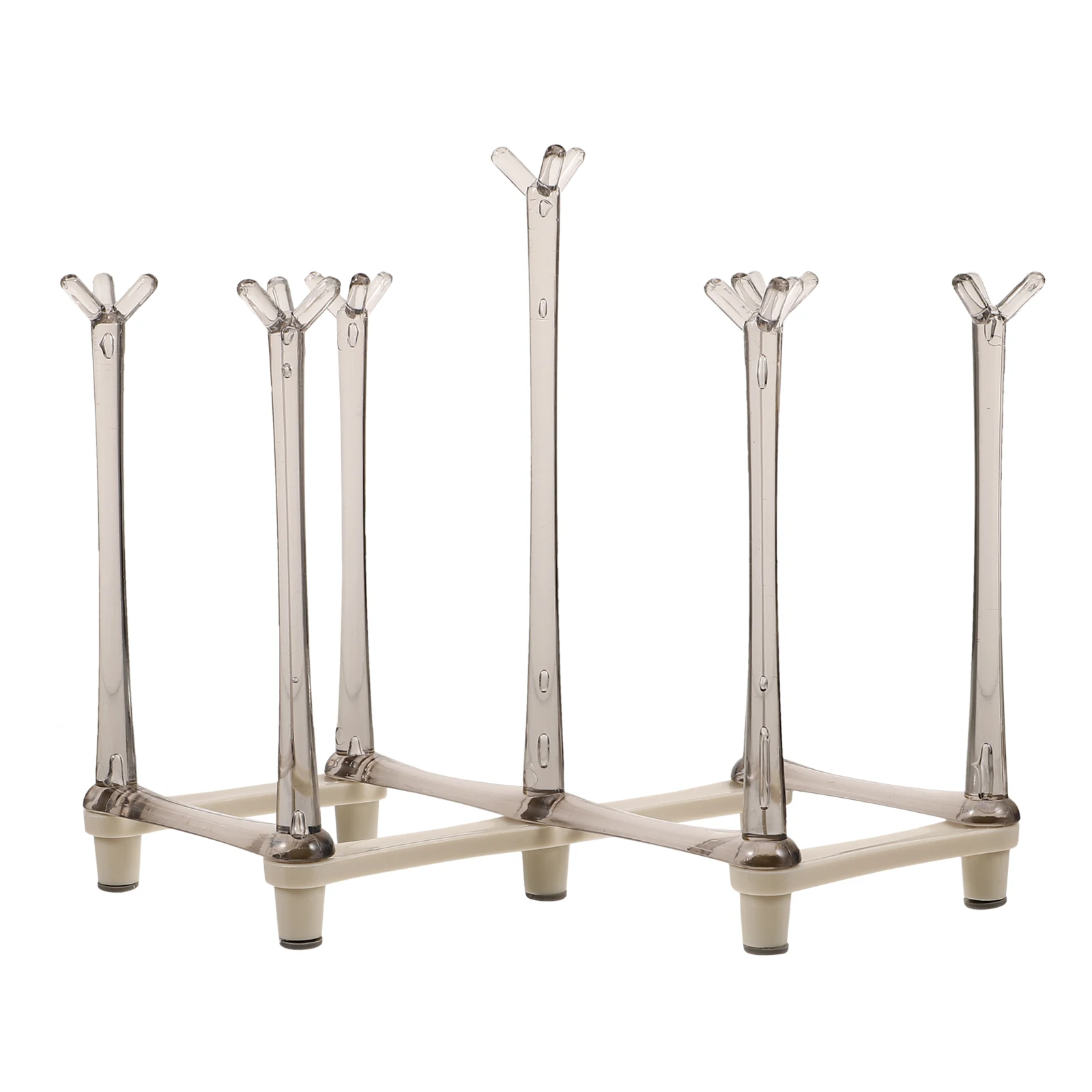 

Retractable Cup Holder Rack Cream White Draining Drying Stand Kitchen Bathroom Home Office Tea Coffee Mugs Bottle Storage