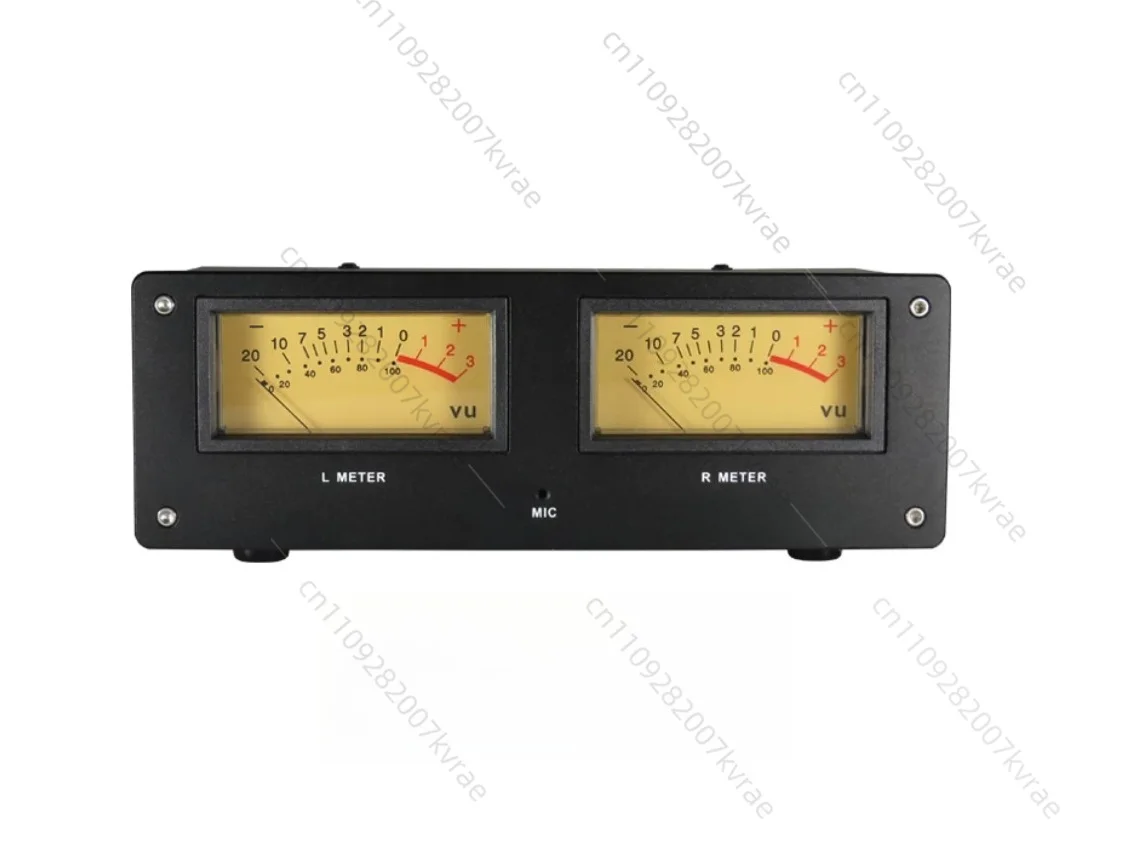 

MIC-73 Voice Controlled Square VU Meter Head Level Meter Finished Machine Aluminum Alloy Panel LED Warm Backlight Wiring Free