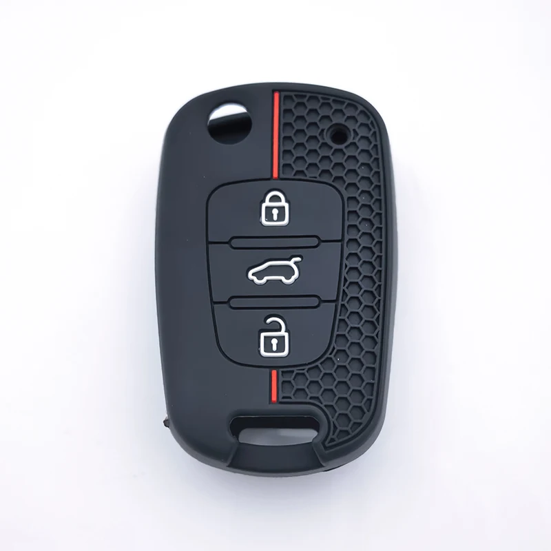 Silicone Remote Car Key Case Shell Fob for Kia Soul Venga Picanto Rio Sorento Ceed Sportage for Hyundai I20 I30 Veloster Ix20 - view 3