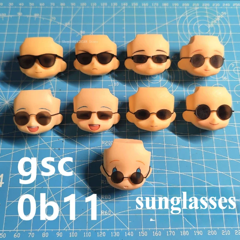 Ob11 Ob22 Gsc Clay Baby Face Cute Sunglasses DIY Doll Making Accessories Resin Clay Cartoon Decoration Tools Black Sunglasses