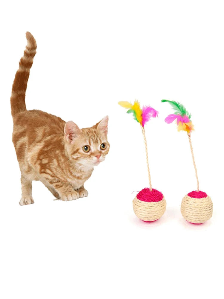 Sisal Feather Shuttlecock Cat Toy – detail image 5