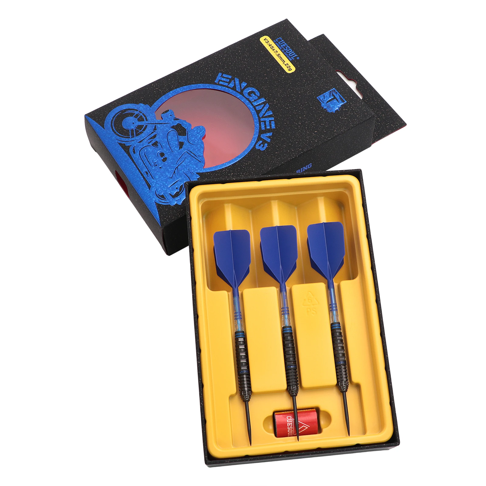 CUESOUL ENGINE V3 22g Steel Tip 90% Tungsten Dart Set with Oil Paint Finished