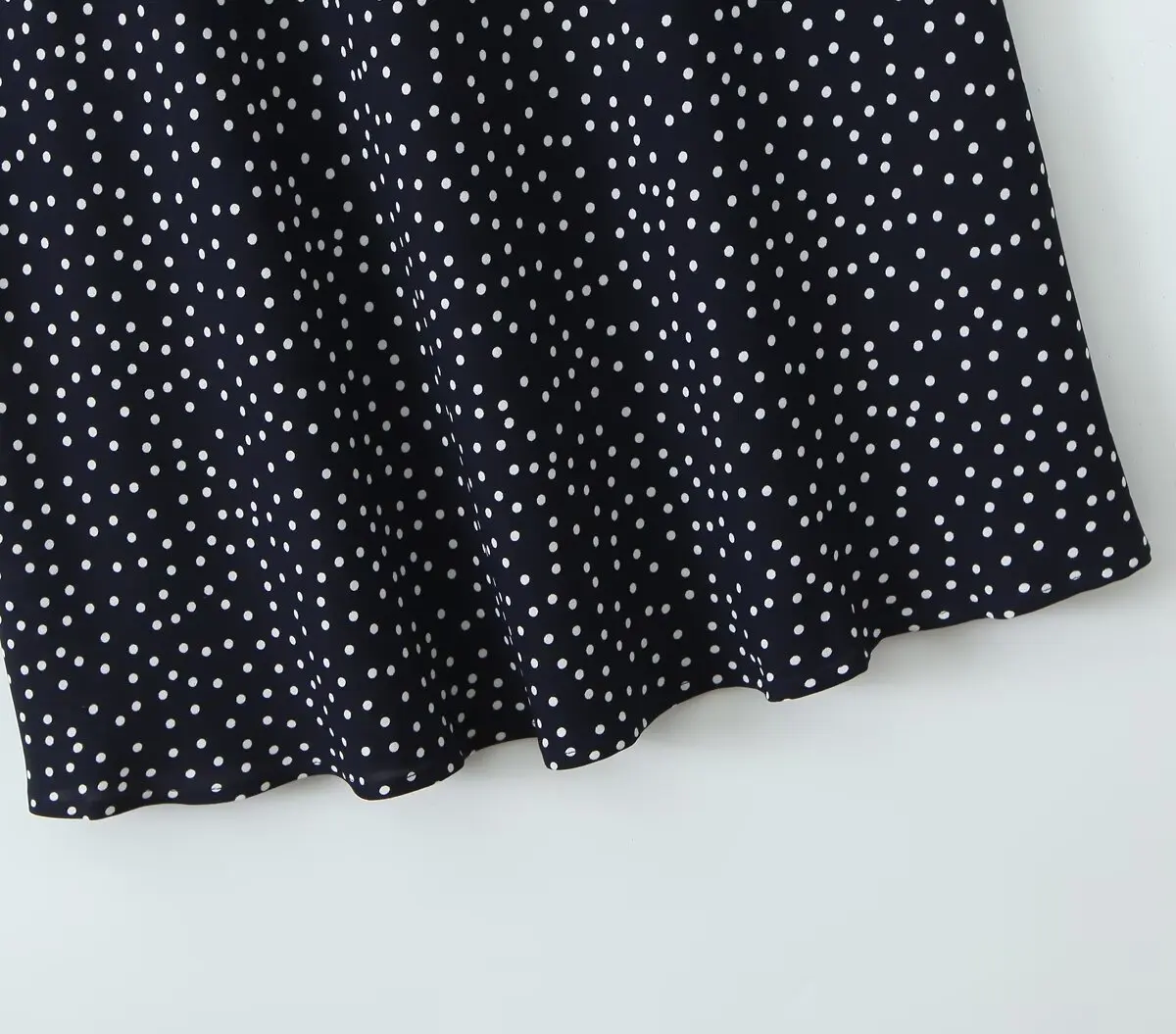 YENKYE 2025, Damen-Kleid, marineblau, gepunktet, langes Kleid, Spitzenbesatz, V-Ausschnitt, kurze Ärmel, A-Linie, elegante Urlaubskleider, Sommer-Maxi-Robe – Detail 10