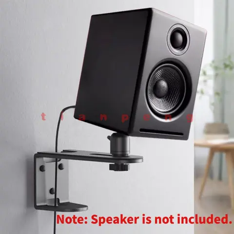 For ADAM D3V Studio Monitor Professional Wall Mount Bracket, precise 3/8" interface fixes speaker for space-saving wall installa