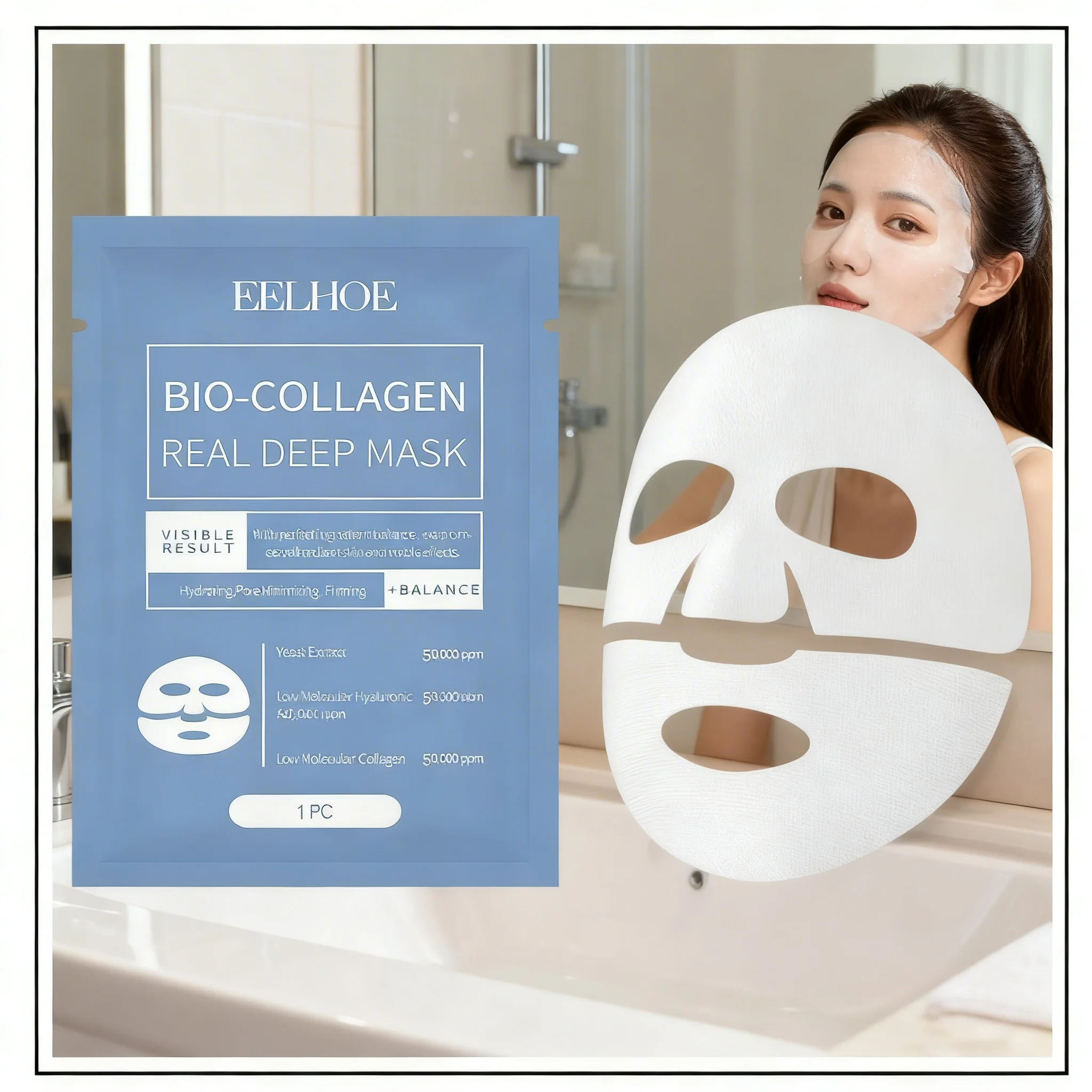 1/3/5/10PCS Bio Collagen Face Mask Anti Wrinkle Fade Face Fine Line Lift Firm Skin Anti-Aging Brighten SkinCare Korean Cosmetics