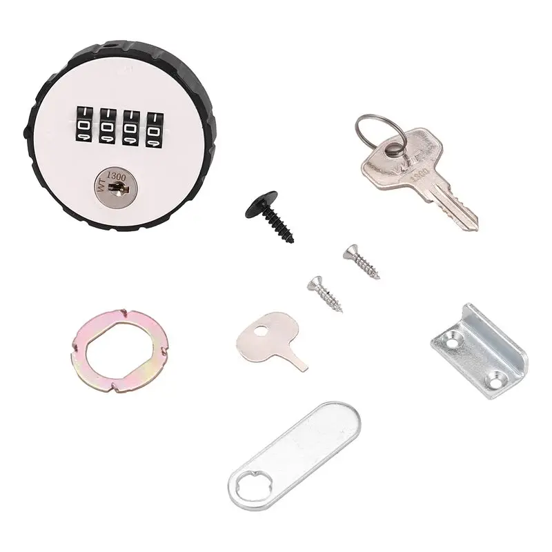 Combination Cabinet Cam Lock 4 Digital Keyless Drawer Door Gym School Locker With Key Reset