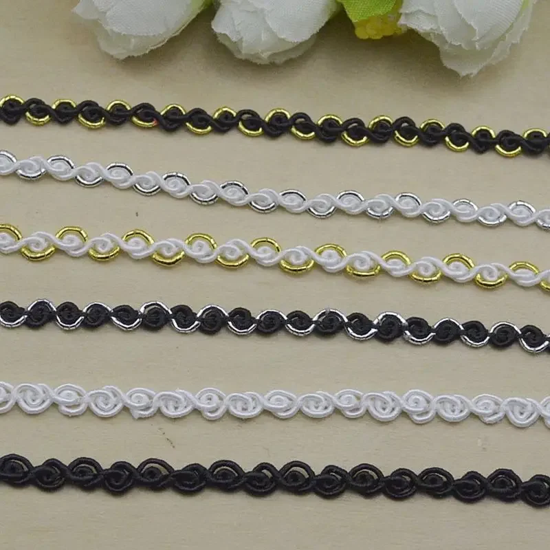 5Meters/196.85In Each Pack New Clothing Accessories Lace Supplies Intimates Exquisite Headwear Accessories Stitching Lace S-Shap