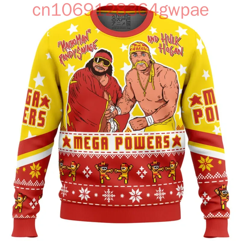 Mega Powers Macho Man and Hulk Hogan Men's and Women's Autumn and Winter Ugly Christmas Sweater