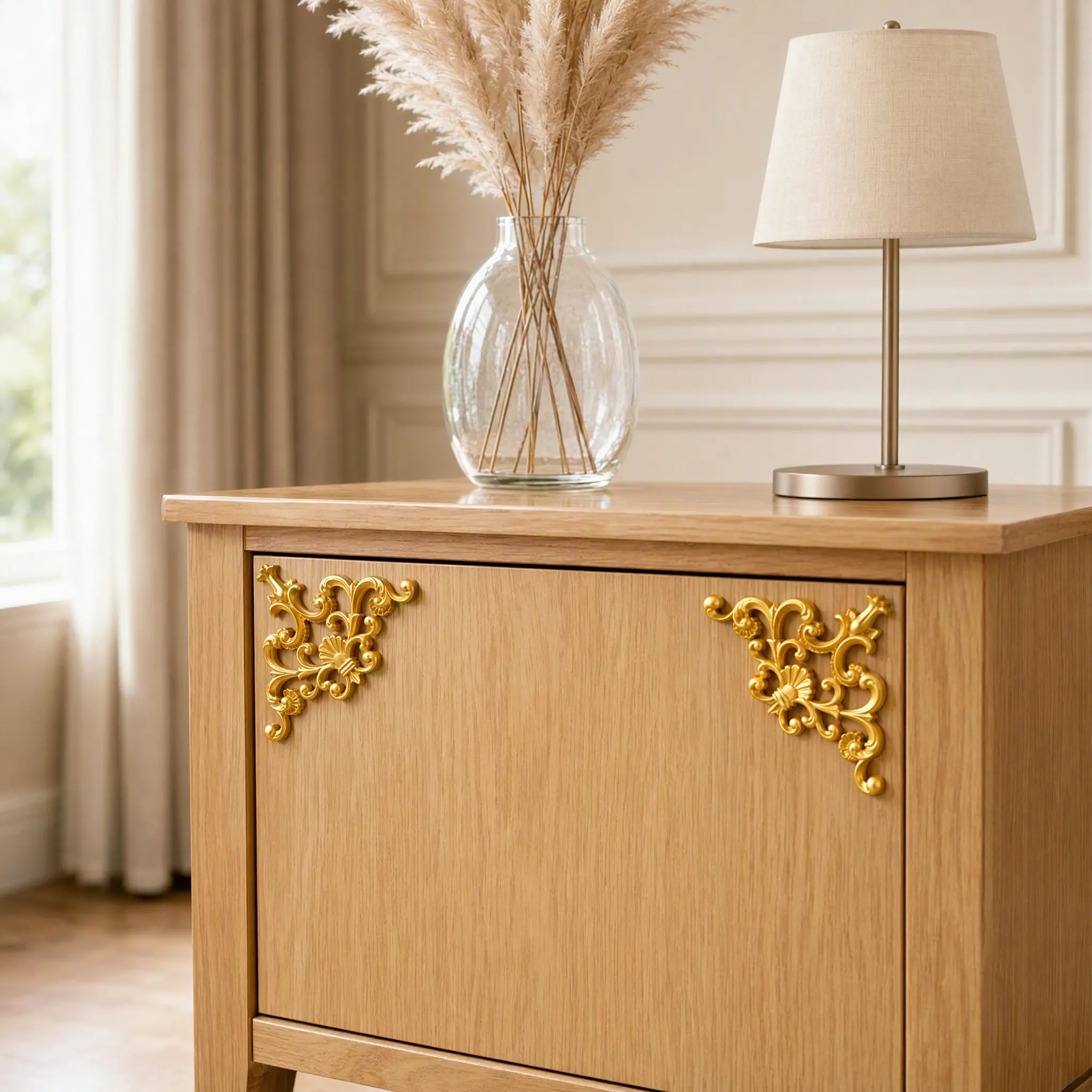 PVC Carved Flower Onlay Applique European Design Unpainted Wall Ceiling Door Cabinet Wardrobe Furniture Decorative Ornament