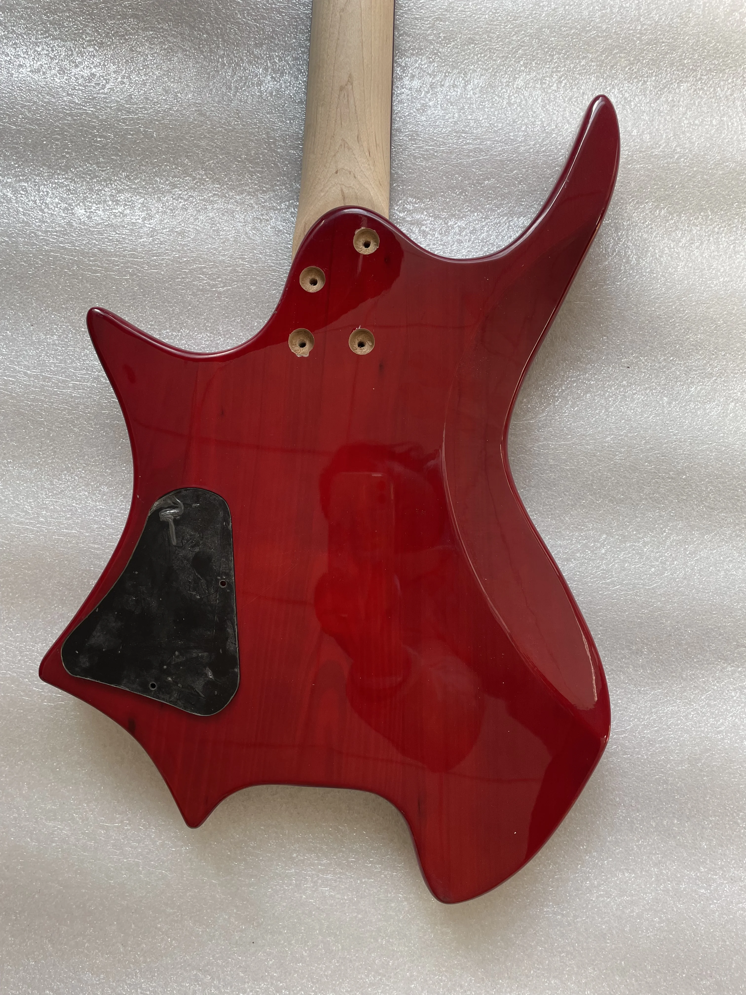 Costomized Mini Guitar 6 String Headless Electric Guitar Body&Neck Ash Wood Body Travel Guitar Bird Eyes Maple Neck Rosewood