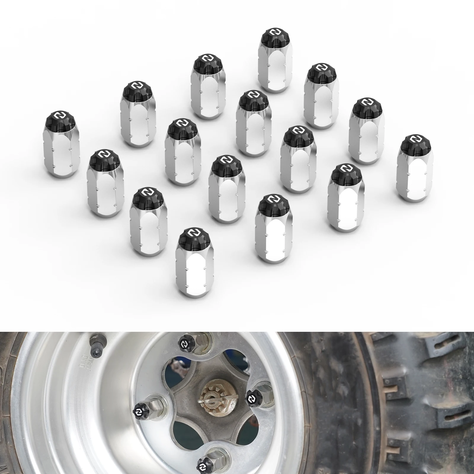 

16 Pcs Wheel Lug Nuts for Honda TRX450R TRX450ER TRX250X TRX300X TRX400X TRX700XX ATC200X ATC250R ATC350X ATV Nut 90304-HA2-003