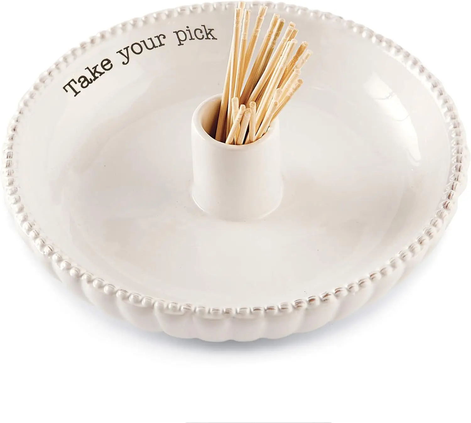 

Набор керамических подставок для зубочисток с рифленым дизайном, из белого доломита