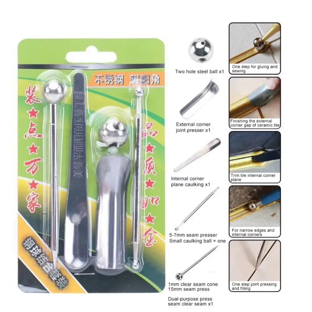 

Стальная прессованная шариковая палочка, инструмент для строительства швов, ремонт зазоров для керамической плитки, сделай сам, инструмент для ремонта напольной керамической плитки
