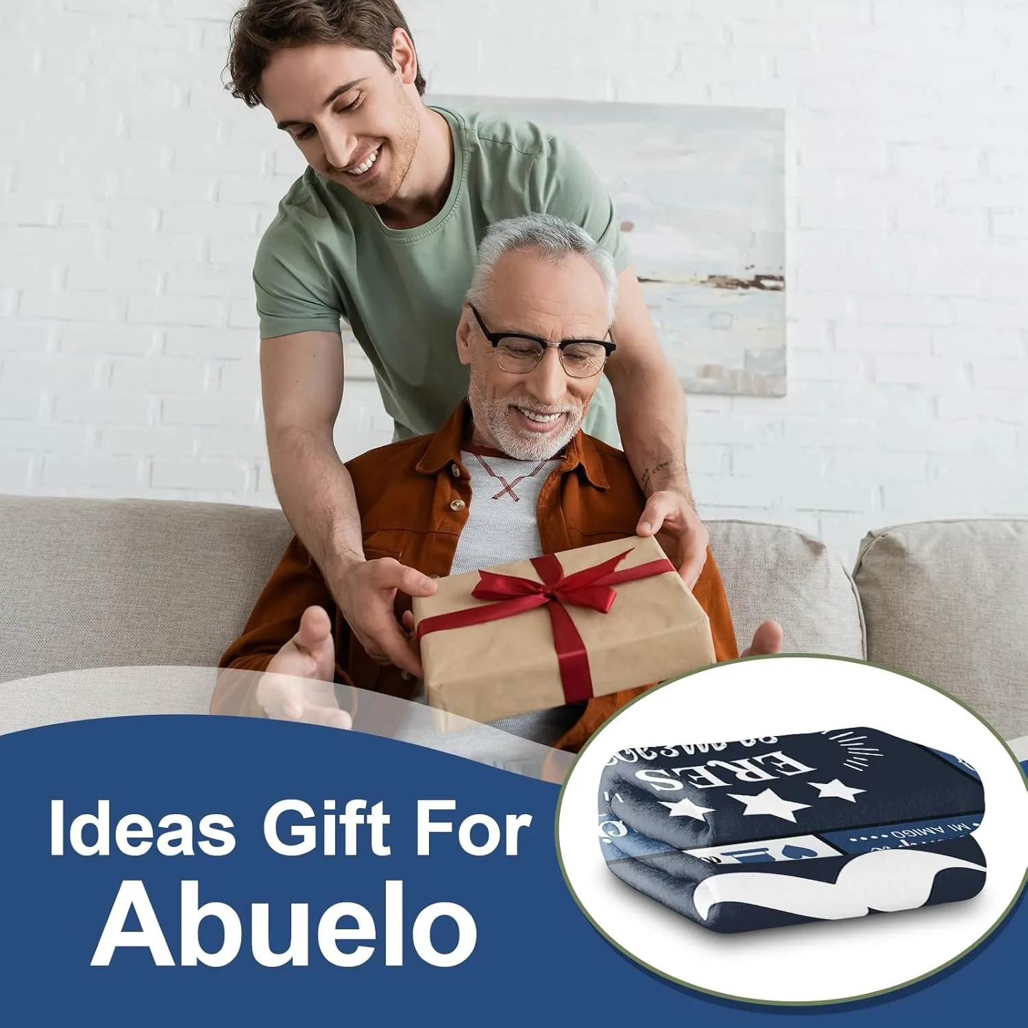 Thanksgiving Gifts to Abuelo Papa Thin Blankets for Anniversary Birthday Father's day Mother's Day Festival for Family stuffs