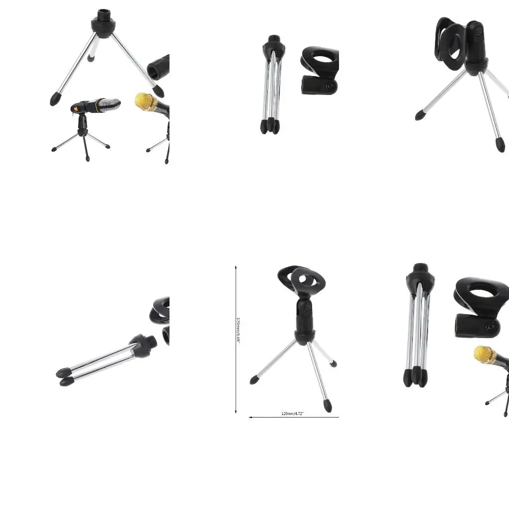 Video Microphone Stand Foldable Home Stereo Mic Desktop Tripod for PC Chat