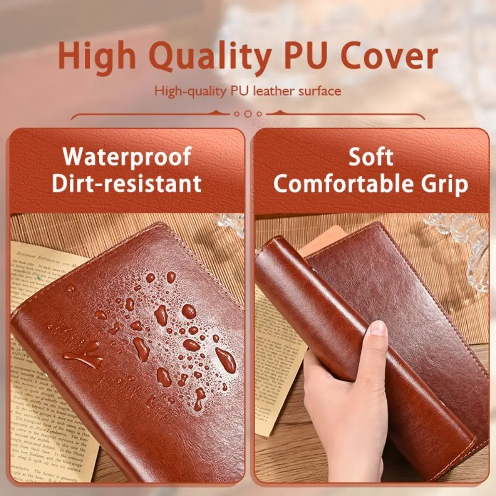 High Quality A5/A6 Notebook PU Leather Loose-leaf Diary Book Detachable Shell Binder Notepad Travel Journal Gift