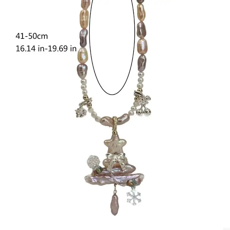 2025 عطلة جديدة مستوحاة من الشجرة سحر قلادة قابلة للتعديل تصميم أنيقة للؤلؤة هدية المجوهرات لها #6