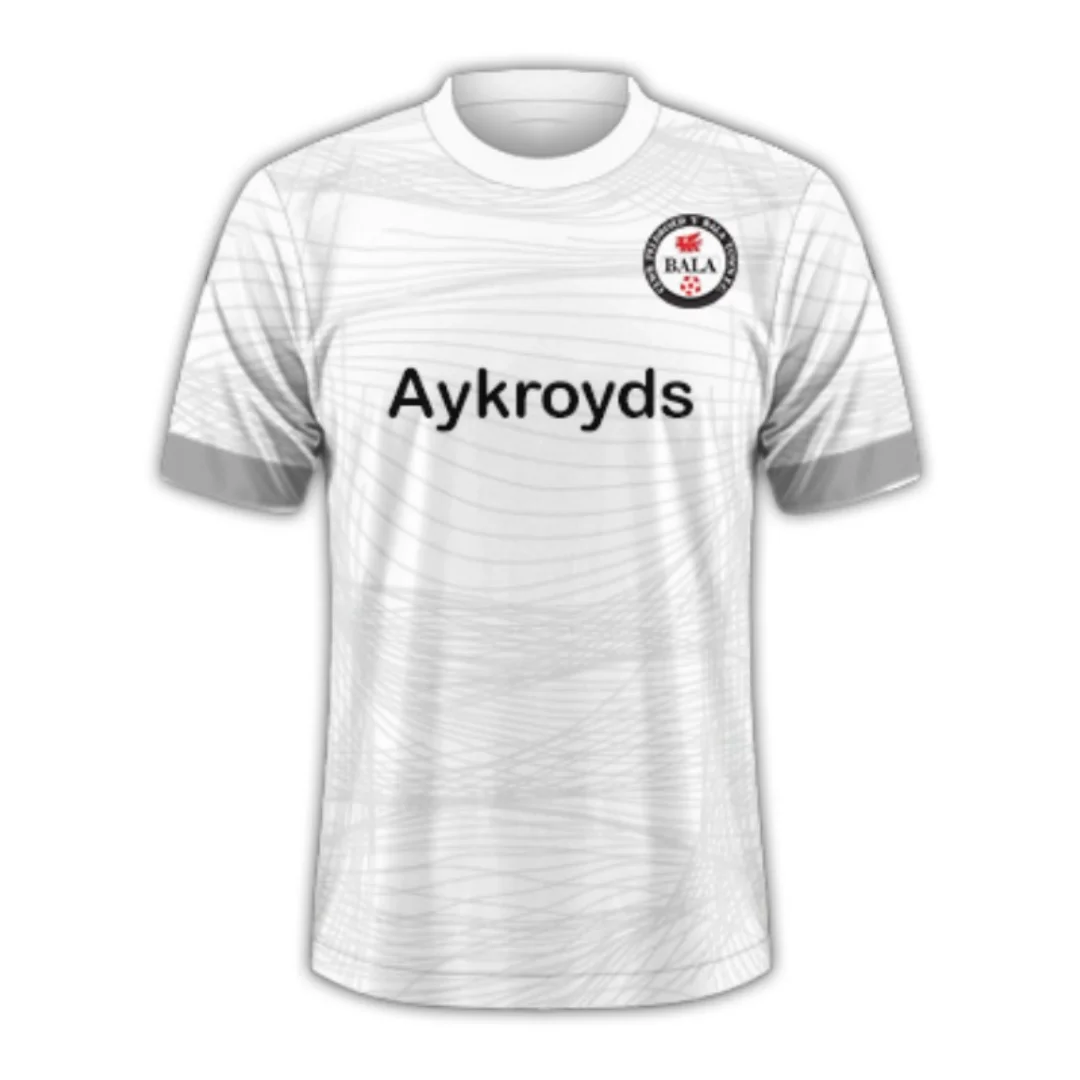 25-26 Cymru Premier Bala Town مباراة تدريب جيرسي المنزل لكرة القدم جيرسي الرياضة الجافة بسرعة تي شيرت رجالي ملابس الاطفال #2