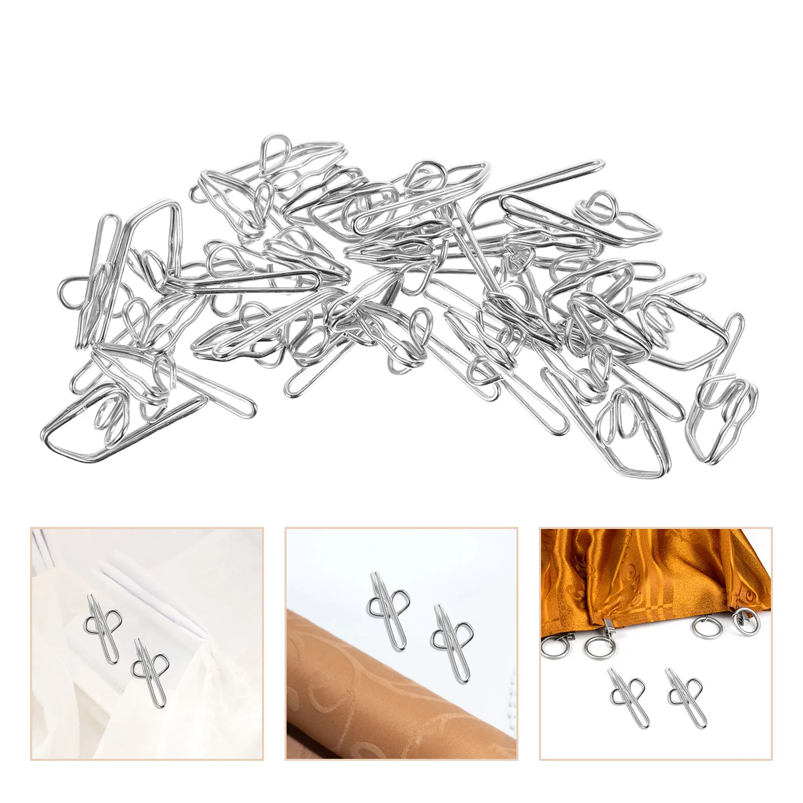 Curtain Hooks Drapery Halloween Christmas Bathroom Curtain Hooks Bathroom Hooks Curtain Anti Rust Bedroom Curtains 30Pcs