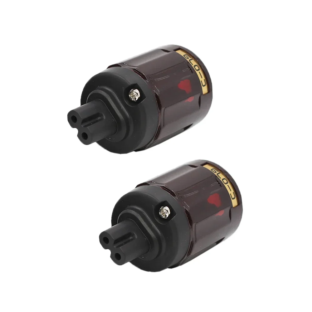 Gold Plated Figure 8 C7 IEC Power Plug HIFI Audio Electrical AC Power Cable Plug connector