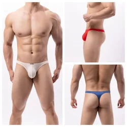 Men's G-string Multi-color Underwear Classic Low Rise T-back Thongs Bulge Pouch Underpants Modal Panties Breathable Llingerie