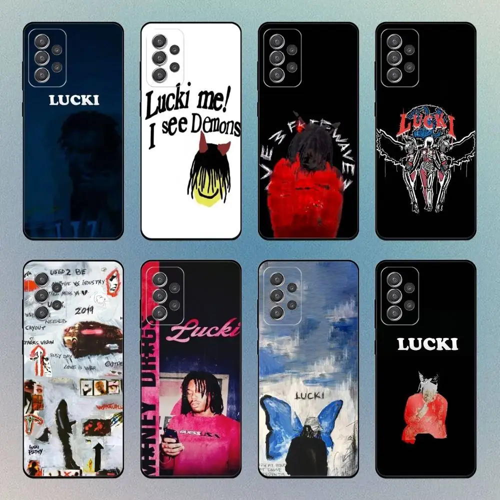 

Lucki Rapper G-Gemini Phone Case For Samsung Galaxy S25,S24,S21,S22,S23,S30,With Bracket Cover
