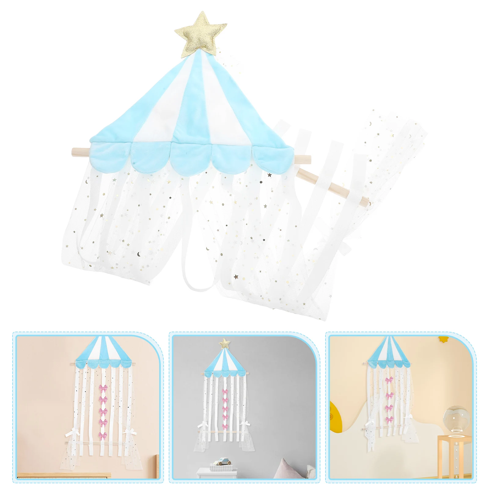 

1pcs Baby Headband Hair Accessories Organizer Princess Tent Ear Display Stand Cotton Clip Holder Storage Non Slip Adorable